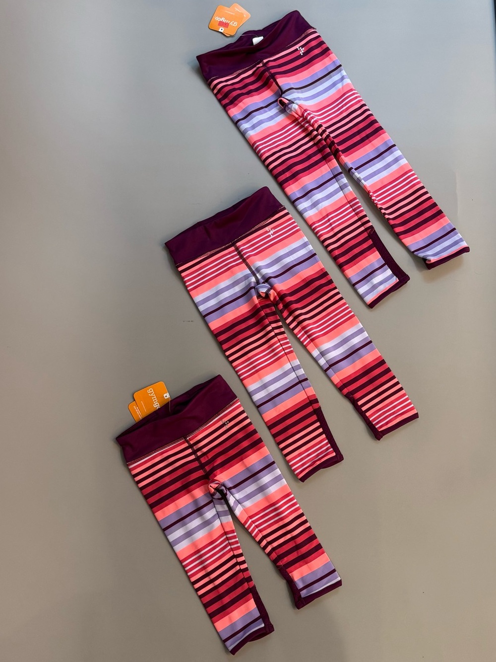 Gymboree Girls' Striped Leggings in Purple and Pink